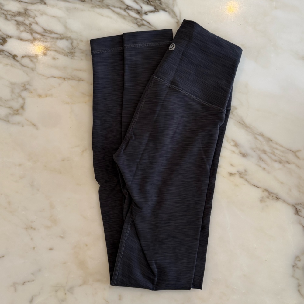 Lululemon Wunder Train High-Rise Tight 28" Heathered Graphite Grey size 2